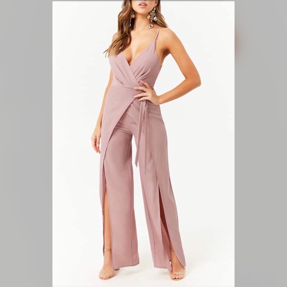 JUST IN!!! ACADIA MAUVE SURPLUS WRAP JUMPSUIT - Picture 3 of 8